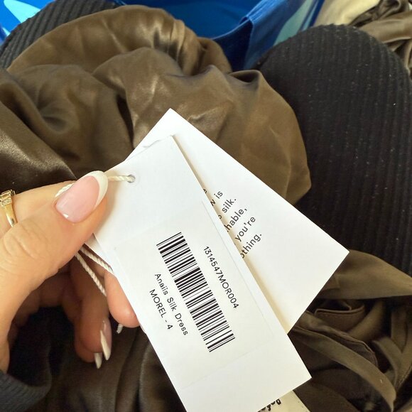 NWT Reformation Anaiis Bridesmaid Silk Maxi Dress Sz 4 in Morel Cut-out Back - Picture 3 of 8